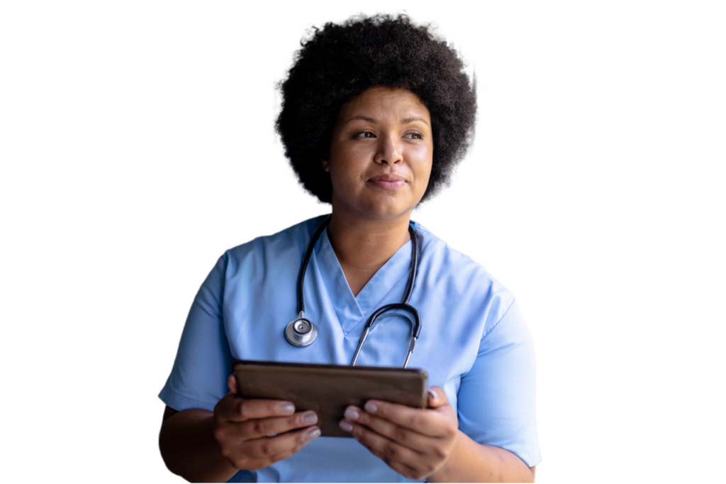 Nurse with ipad